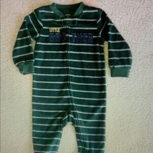 Green Stripe Kids Pajamas - Soft Toddler One-Piece